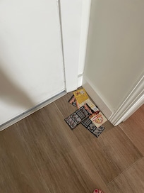 Menus all day and night under the door