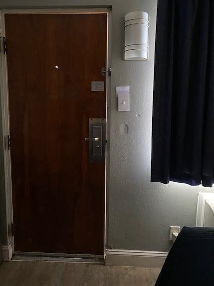 Somewhat drafty door but room was wonderfully warm anyway!