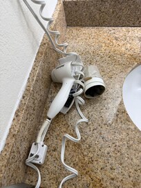 This was the hair dryer in the bathroom.