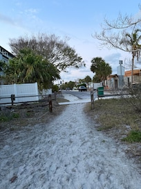 If you can see the yellow, this is from the beach entrance