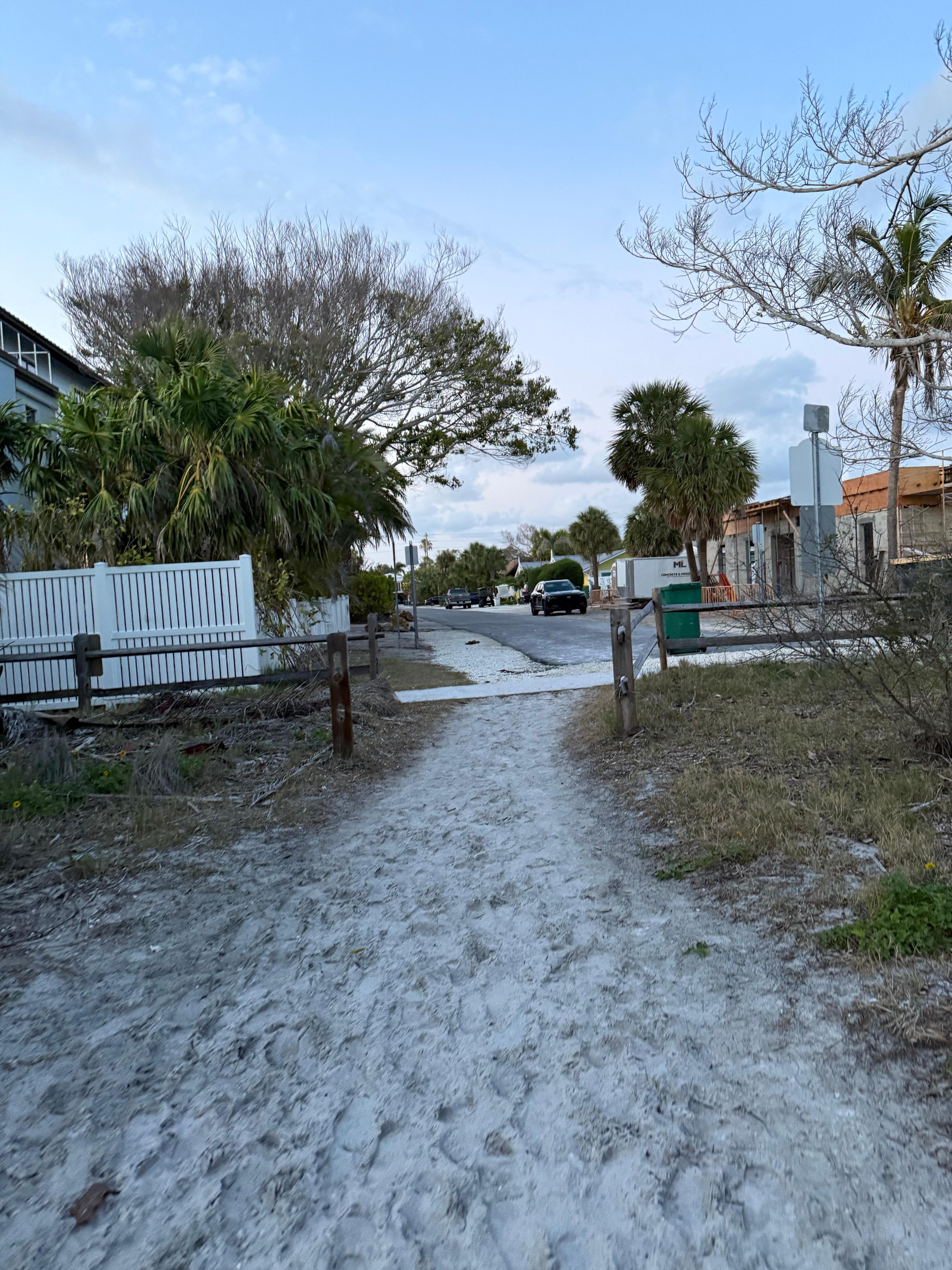 If you can see the yellow, this is from the beach entrance