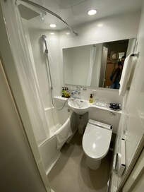 Bathroom upon check in.