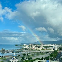 9F廊下からのモーニングレインボー🌈
