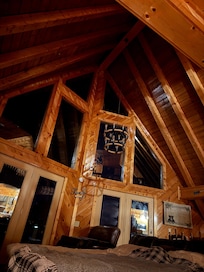 View of living room ceiling.
