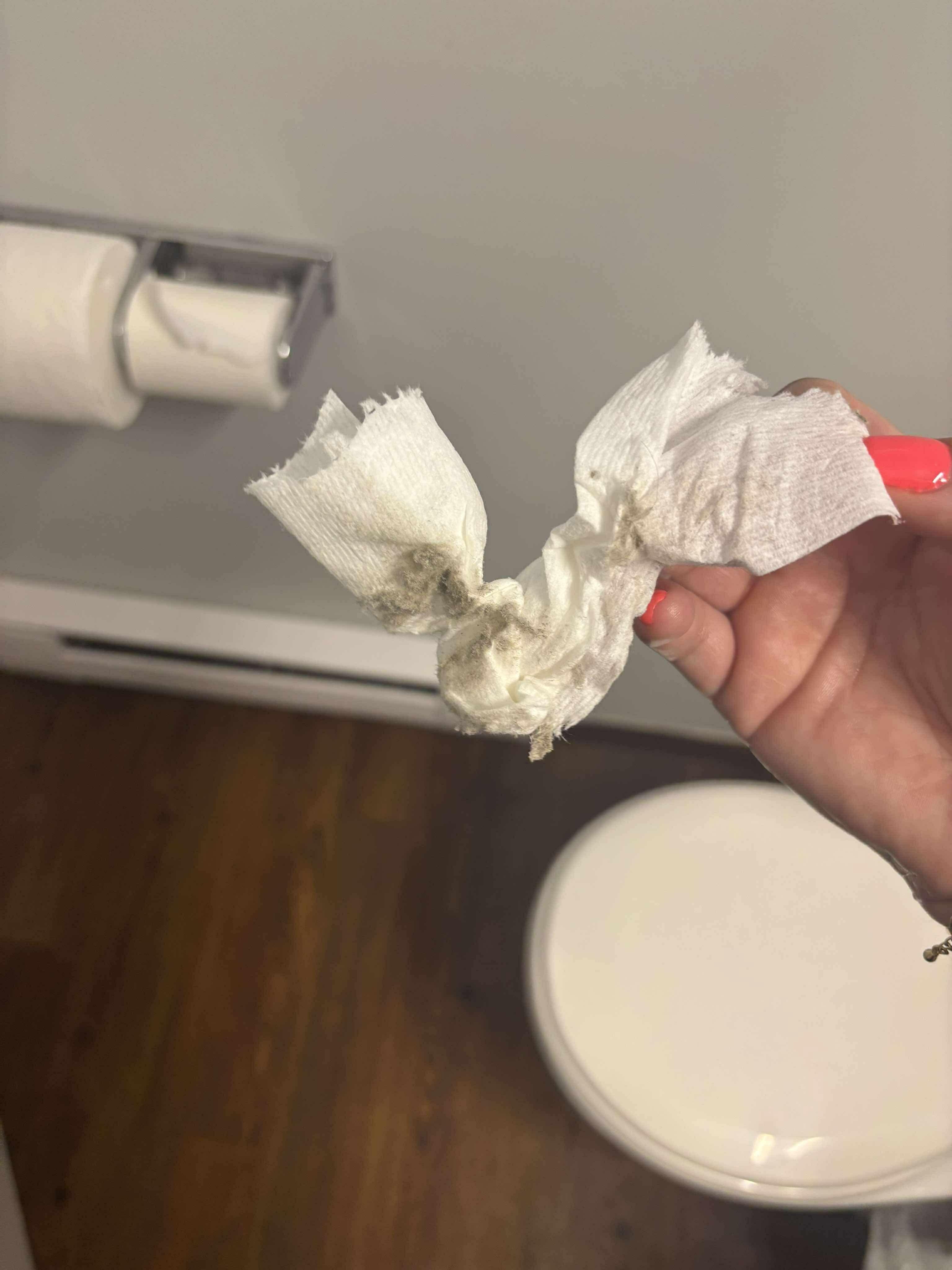 Wiped off of the baseboard heater in bathroom