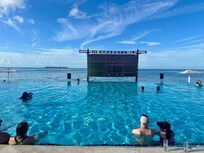 Arrangements at pool for the Thanksgiving Day football games