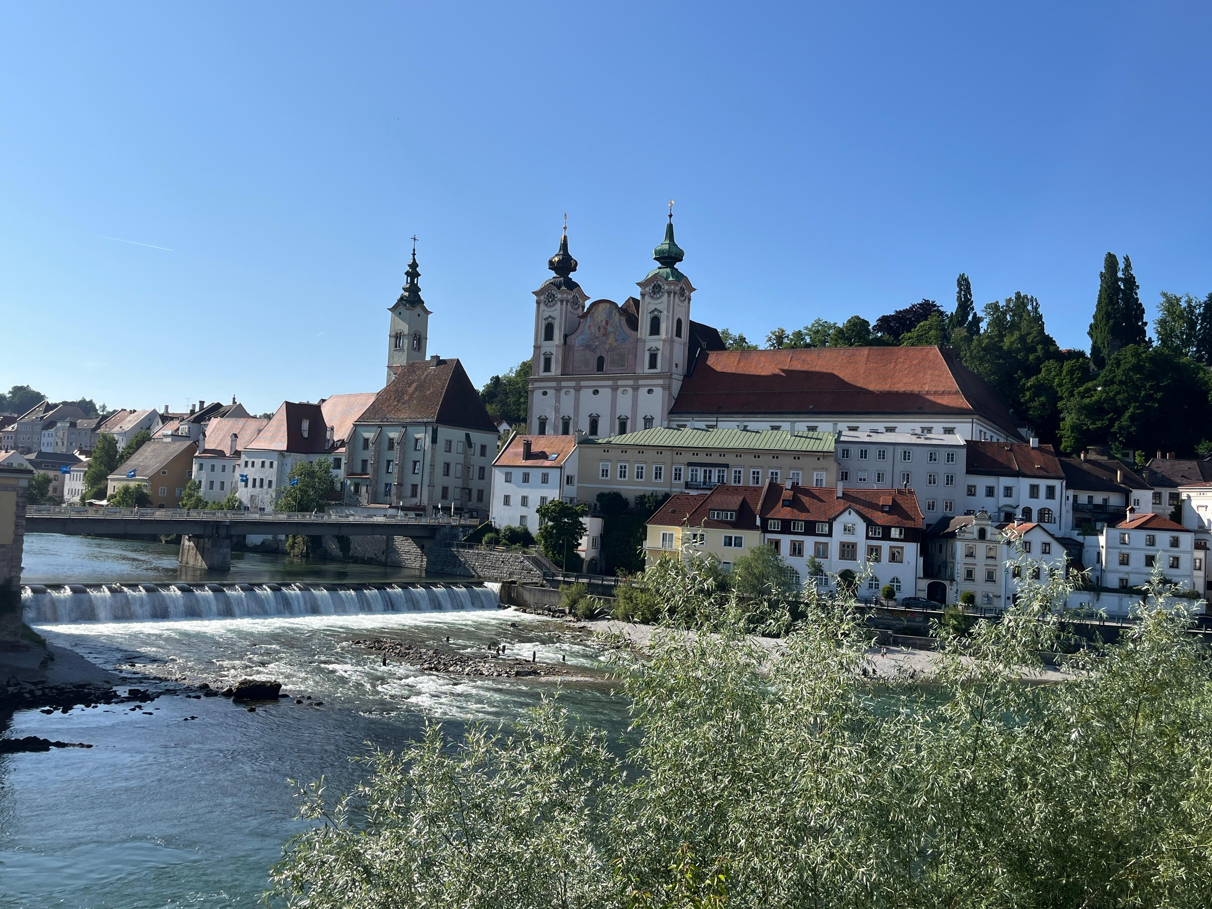 Zusammenfluss der Flüsse Steyr und Enns