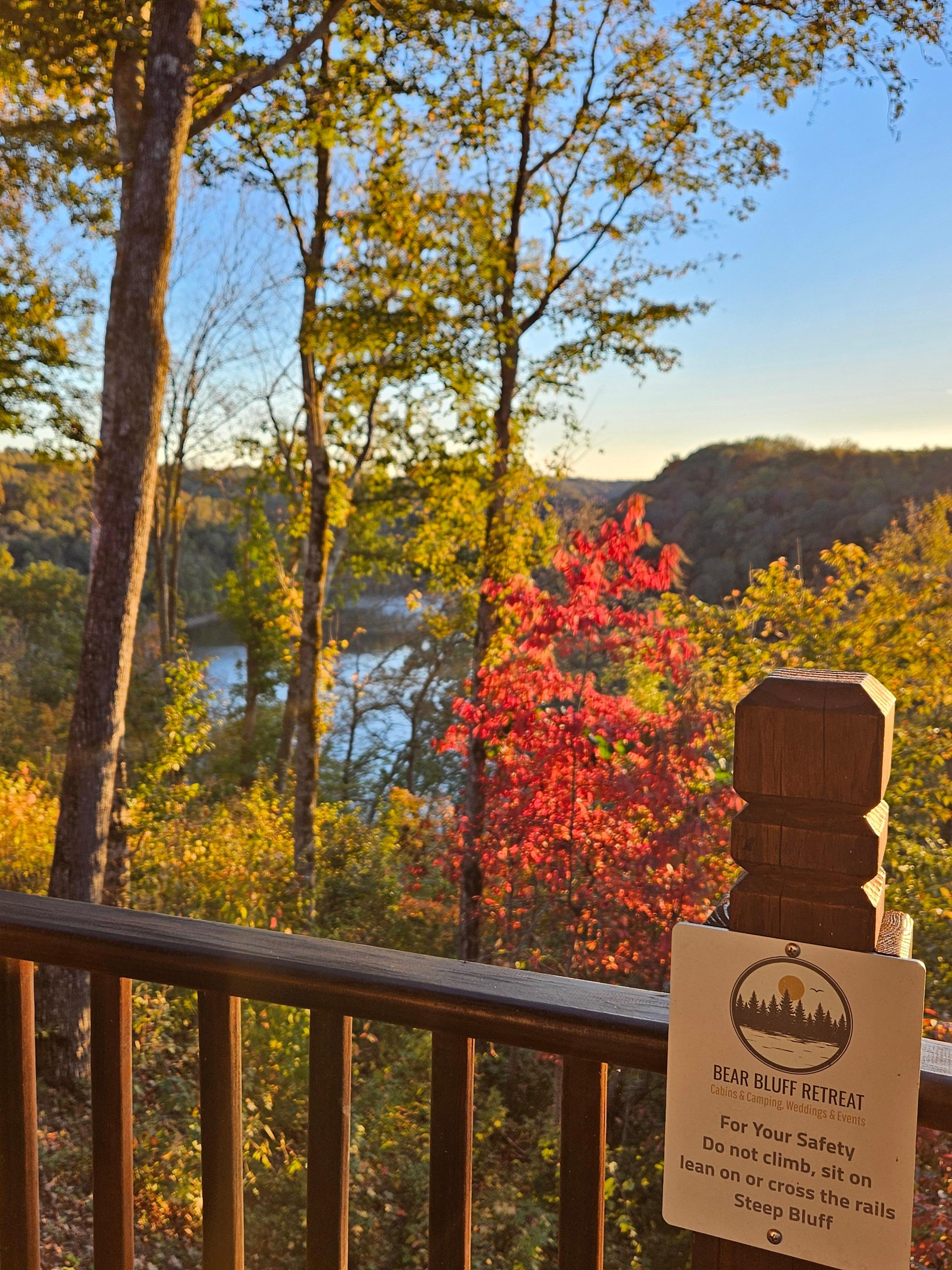 View from deck of cabin