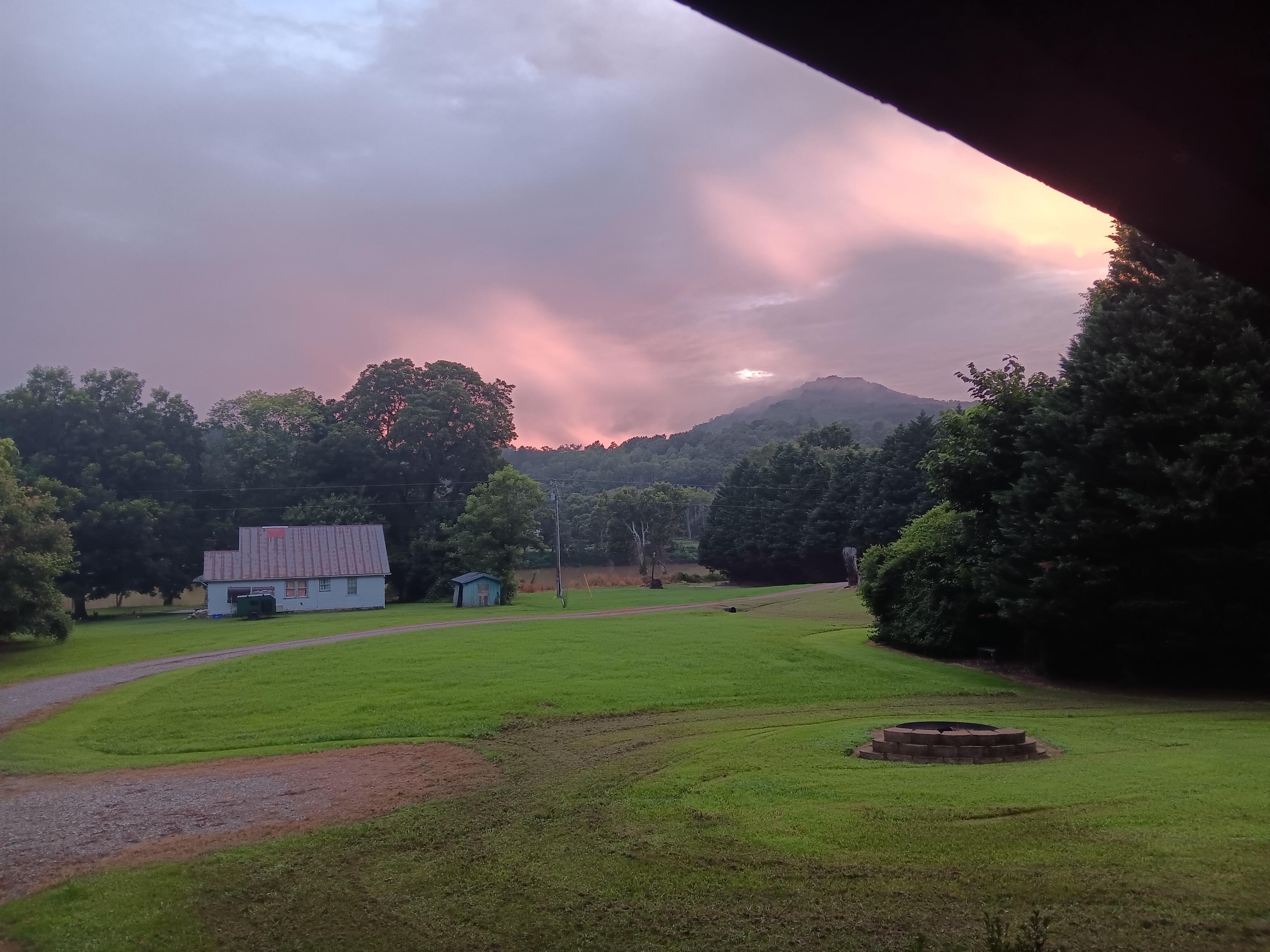 Sunset from the hot tub