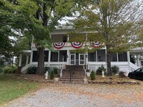The front of the building
