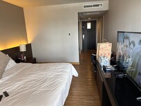 The room is spacious.