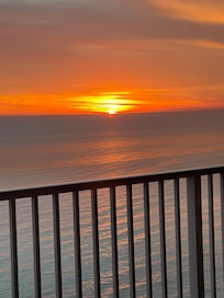 Sunset balcony view.