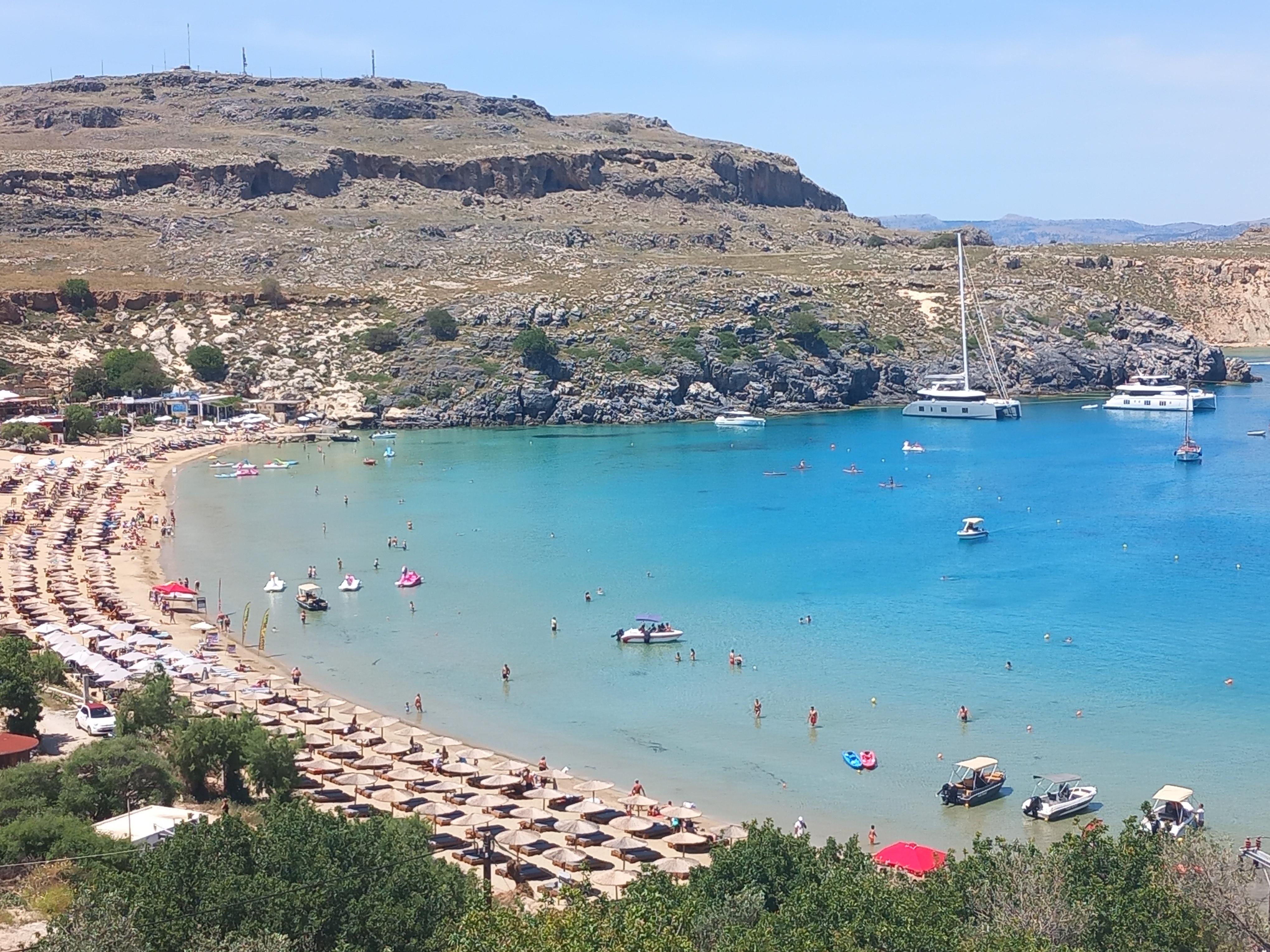 View of Lindos bay