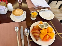 Fresh fruit & lots of choice of pastries