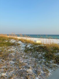 Beach view after entering the private gate