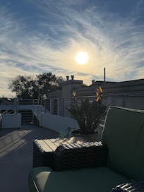 The rooftop is comfortable and relaxing