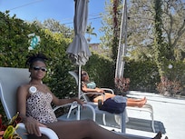 Relaxing at the pool