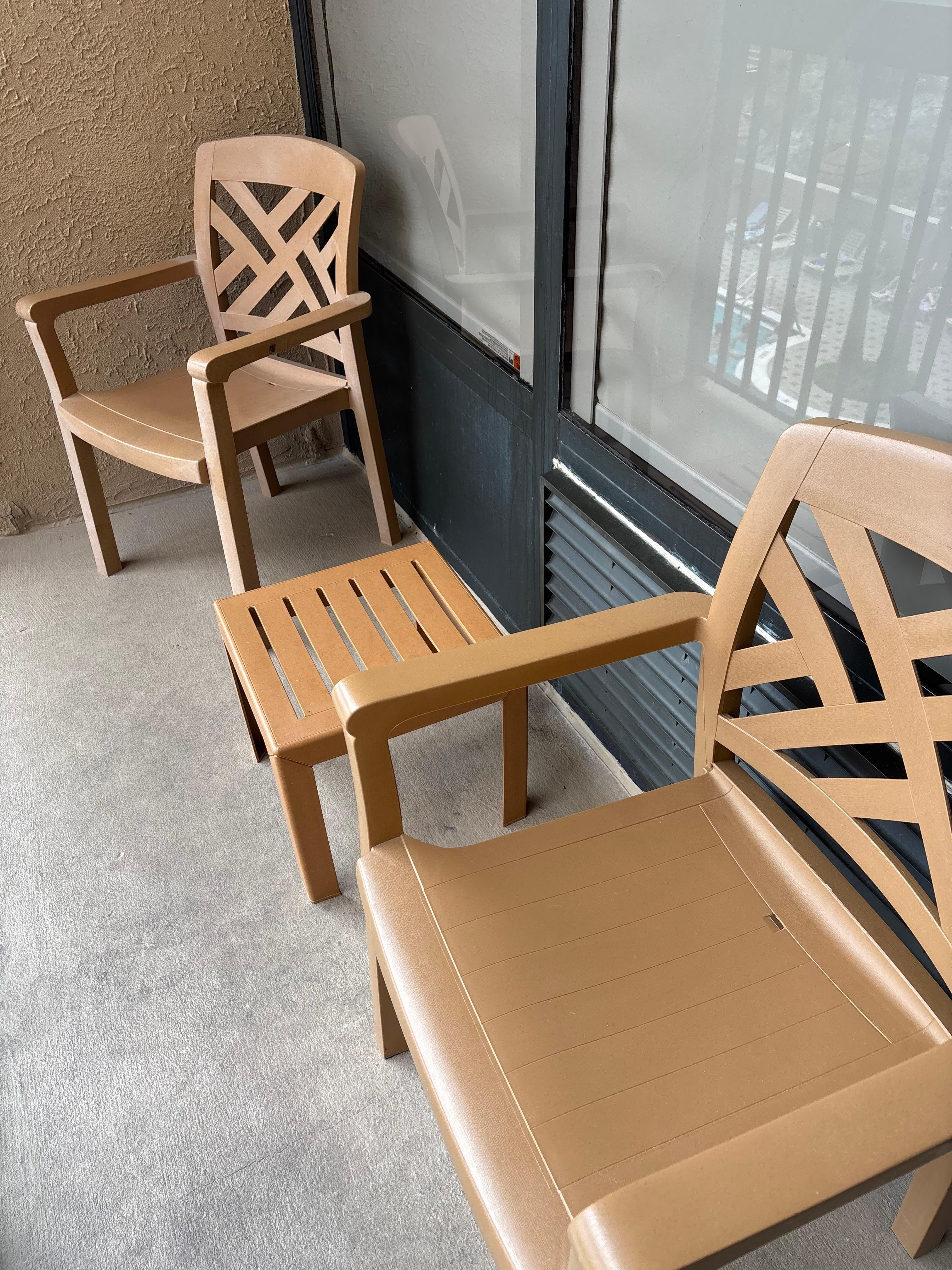Photos mildly depict the state of the room. Would NEVER stay there again and pay that price again for such horrible accommodations. This is the outside balcony.