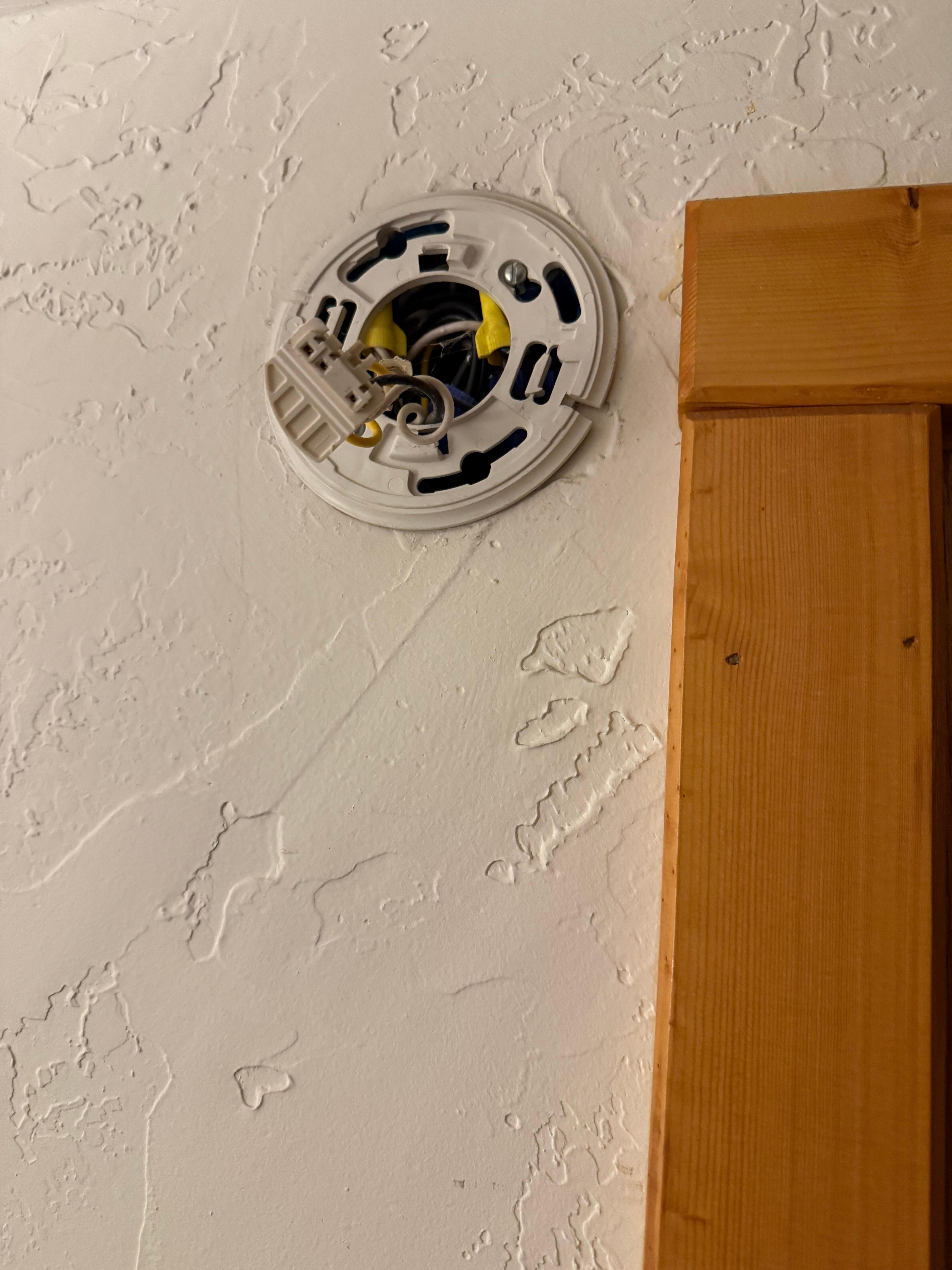 Missing smoke/fire detectors. 