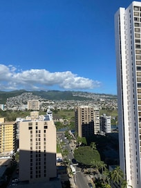 View from our balcony of the hotel