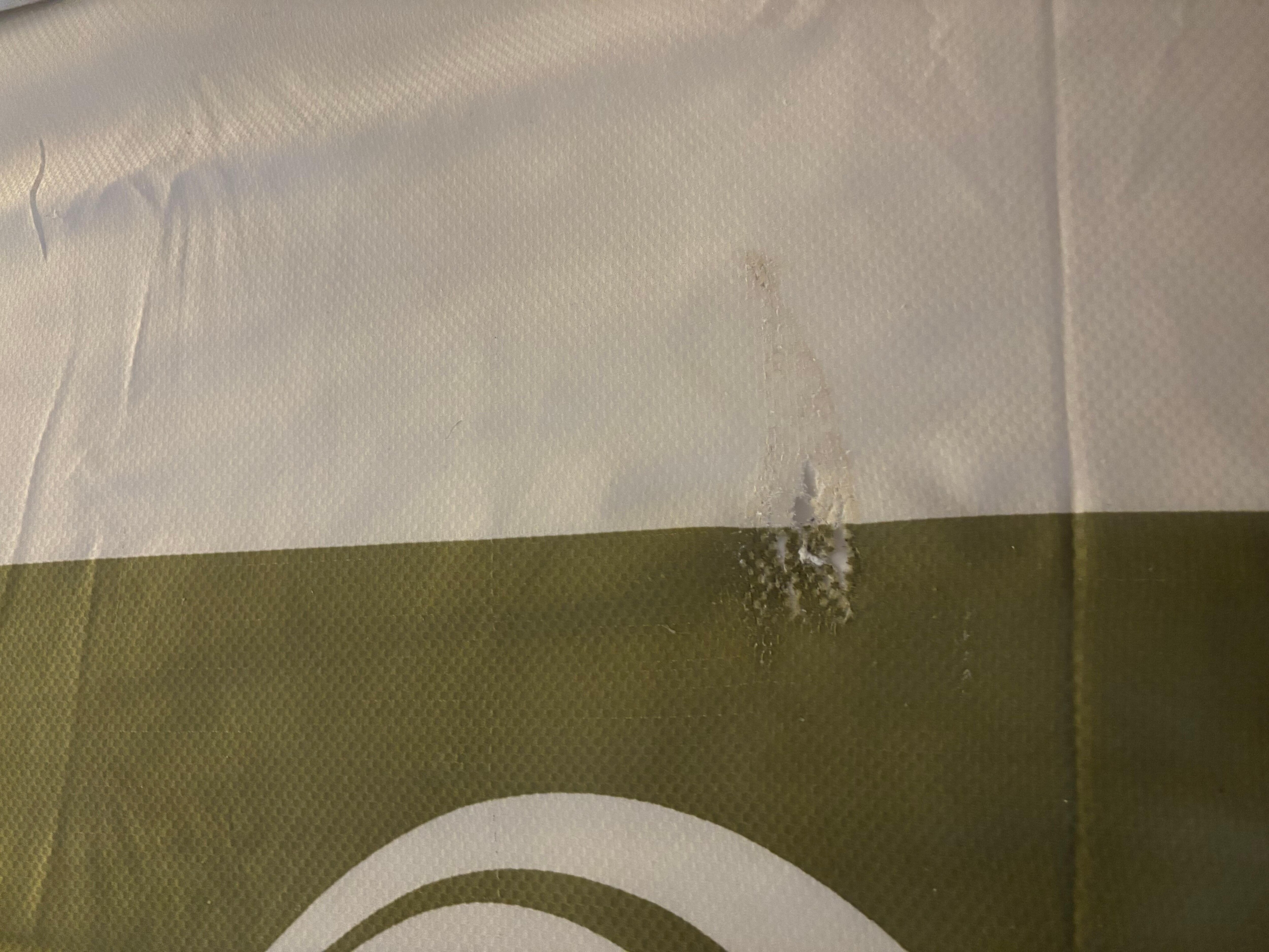 Mysterious stain on the bed 