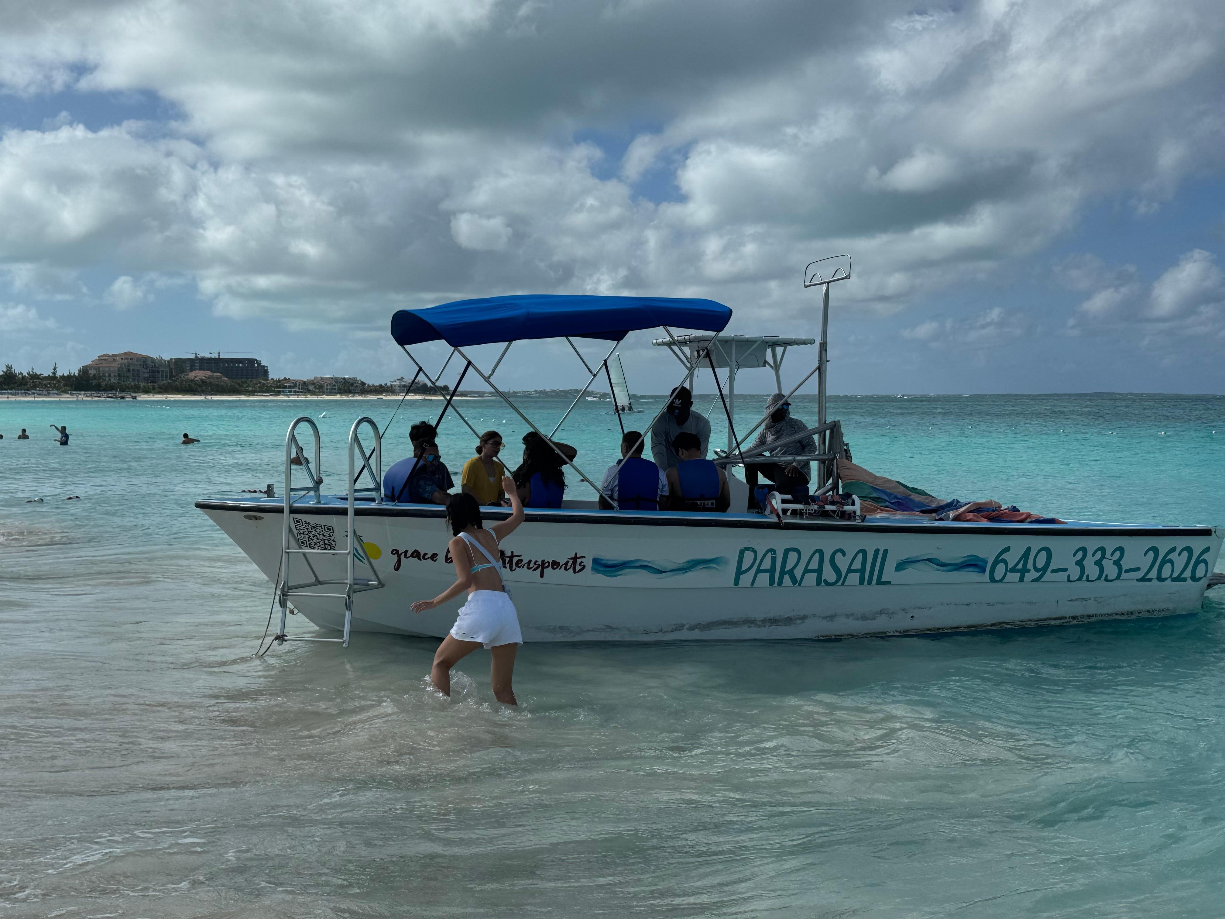 Tour companies pick you up from the Oasis’s section