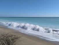 The beach is a block away.