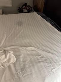 The "new" sheet was stained.