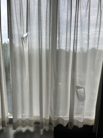 Ripped window curtans