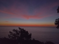 Levé du soleil de la terrasse