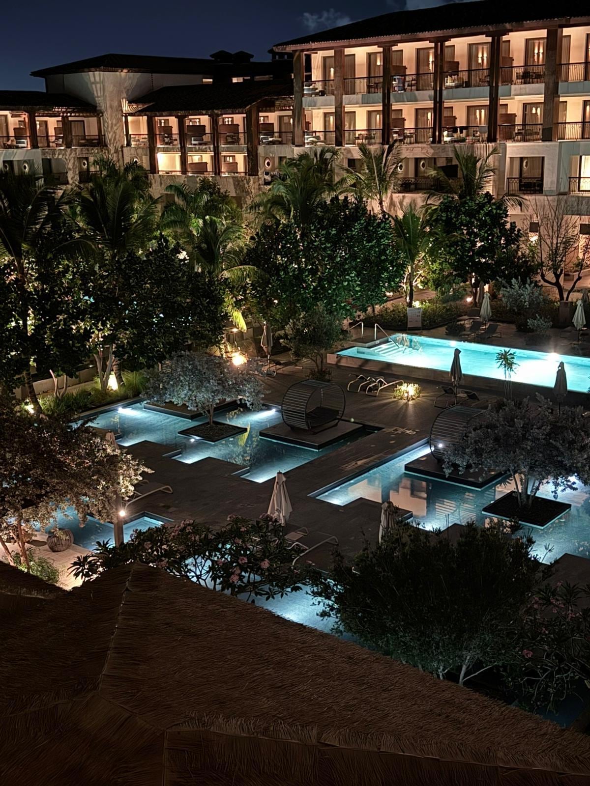 Beautiful view at night from the room