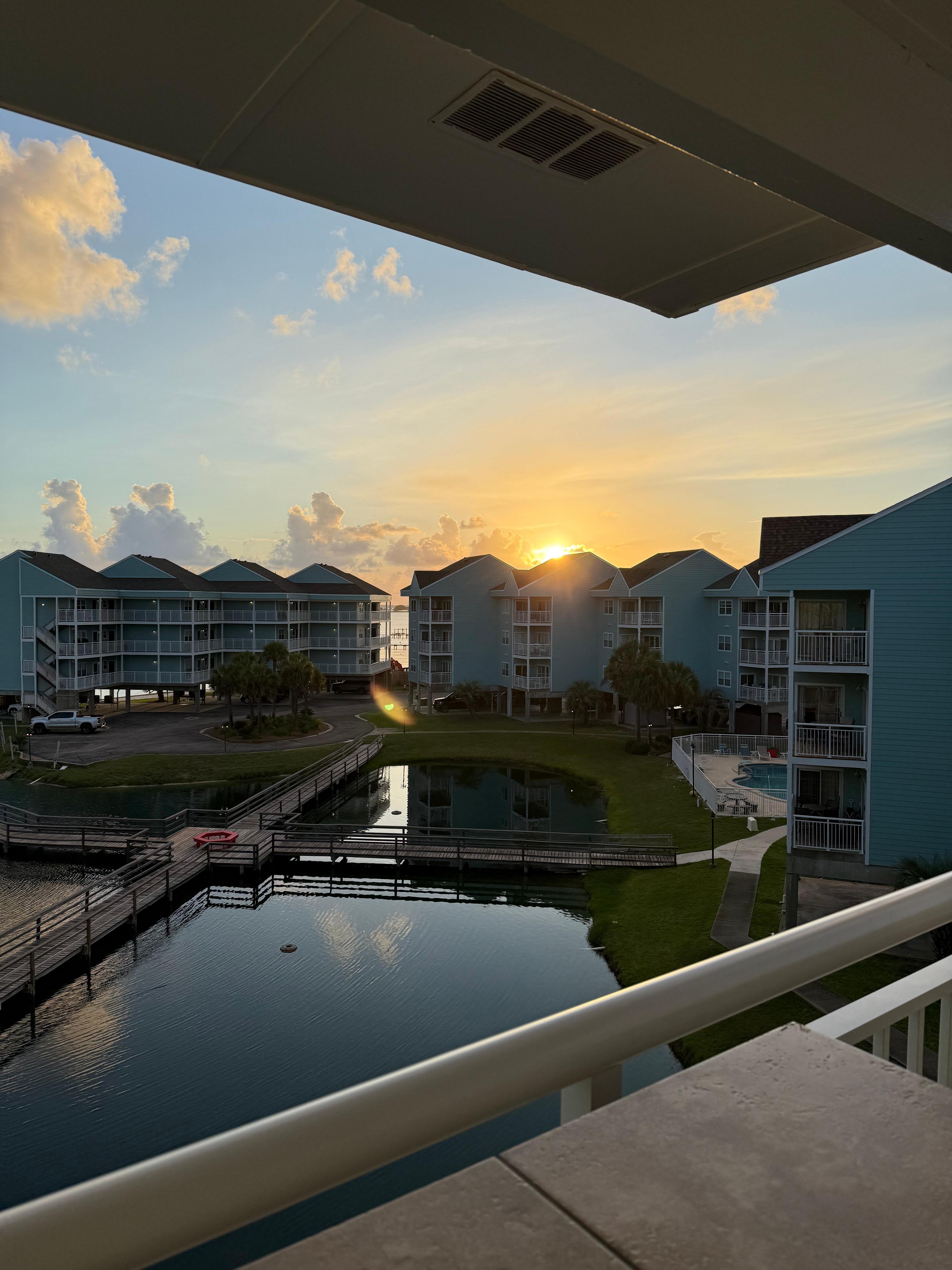 Sunrise from the balcony.