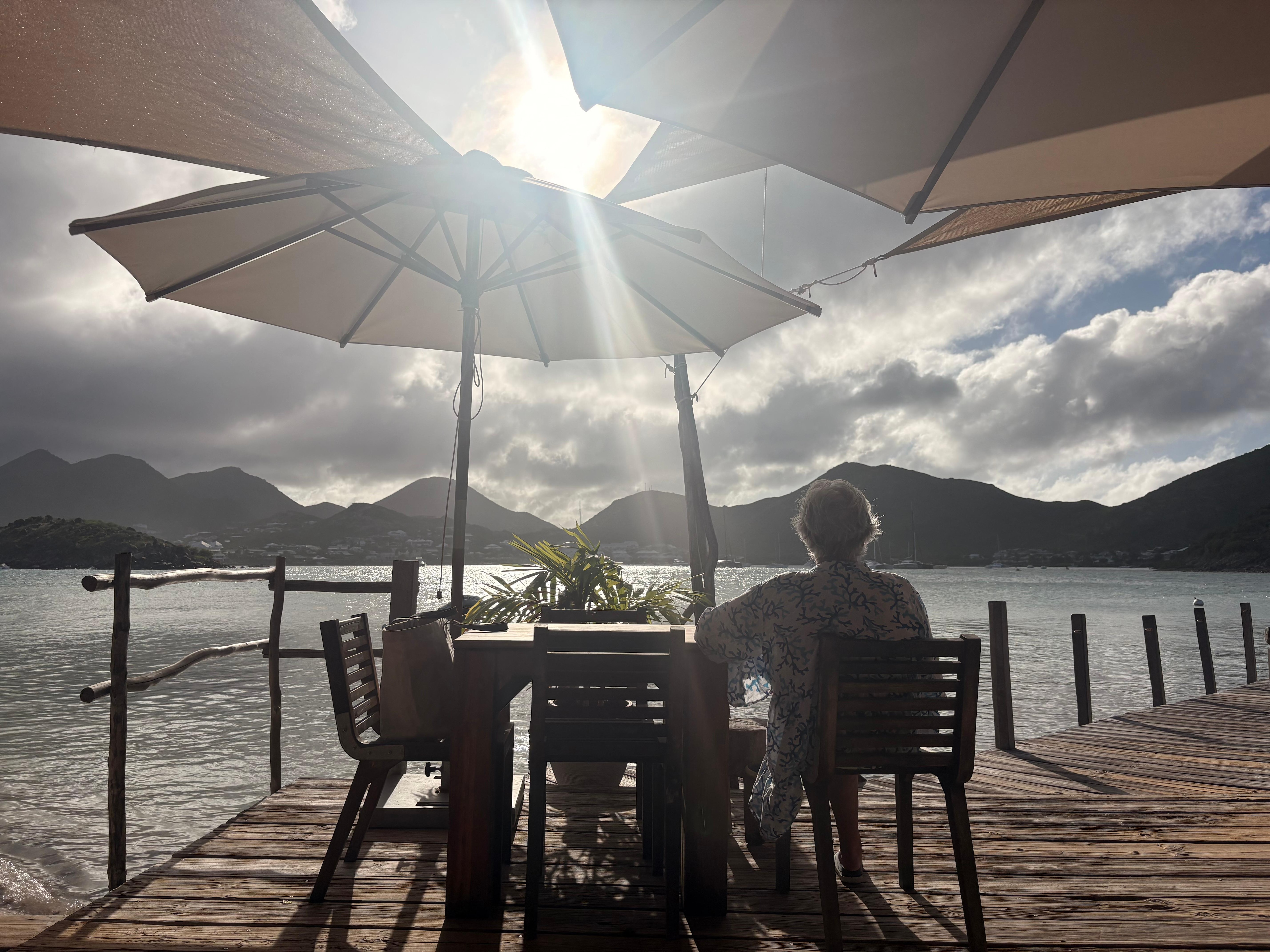 From Pinel island looking back on the mainland. 
End of a glorious day. 