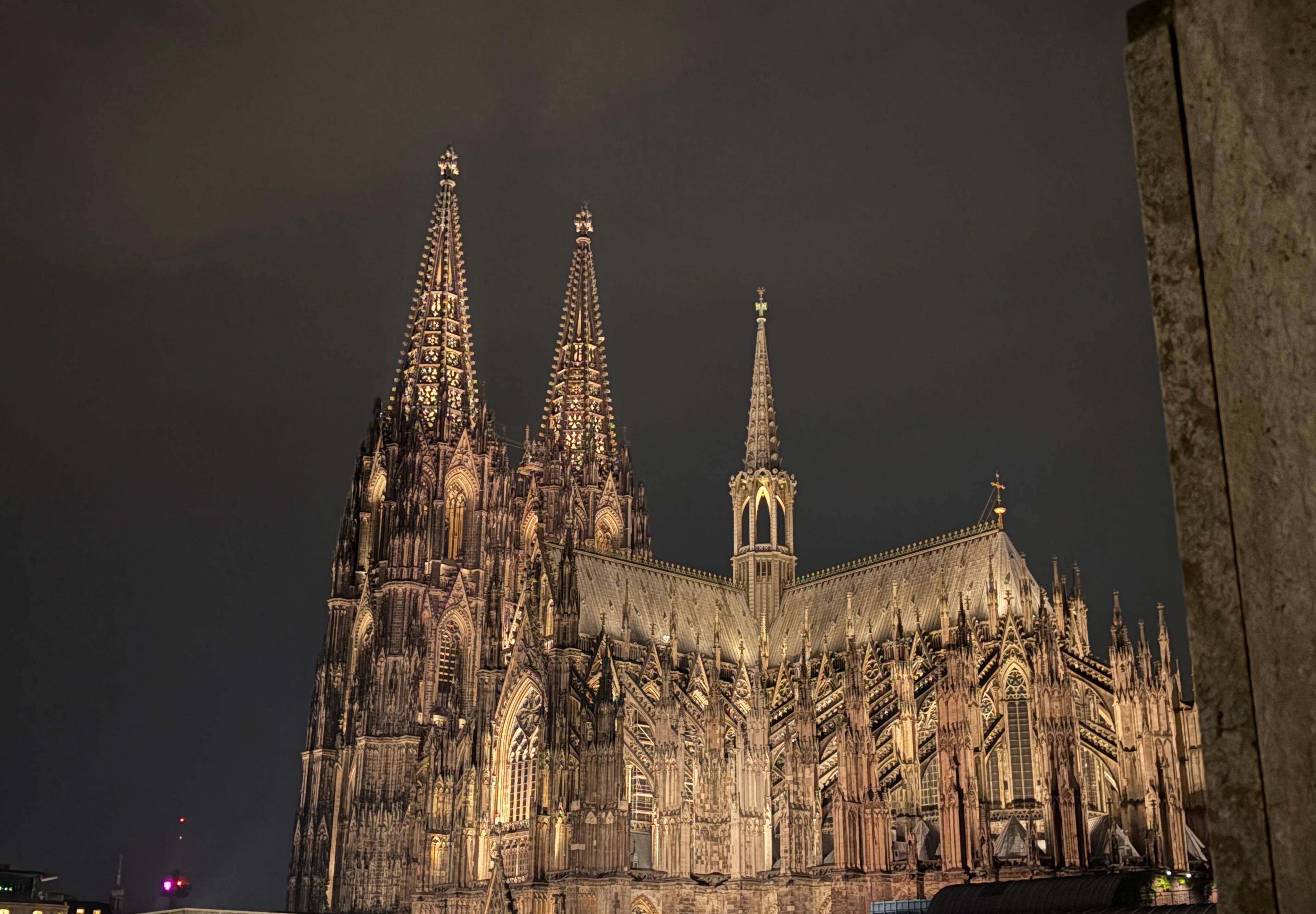 Night view from hotel window