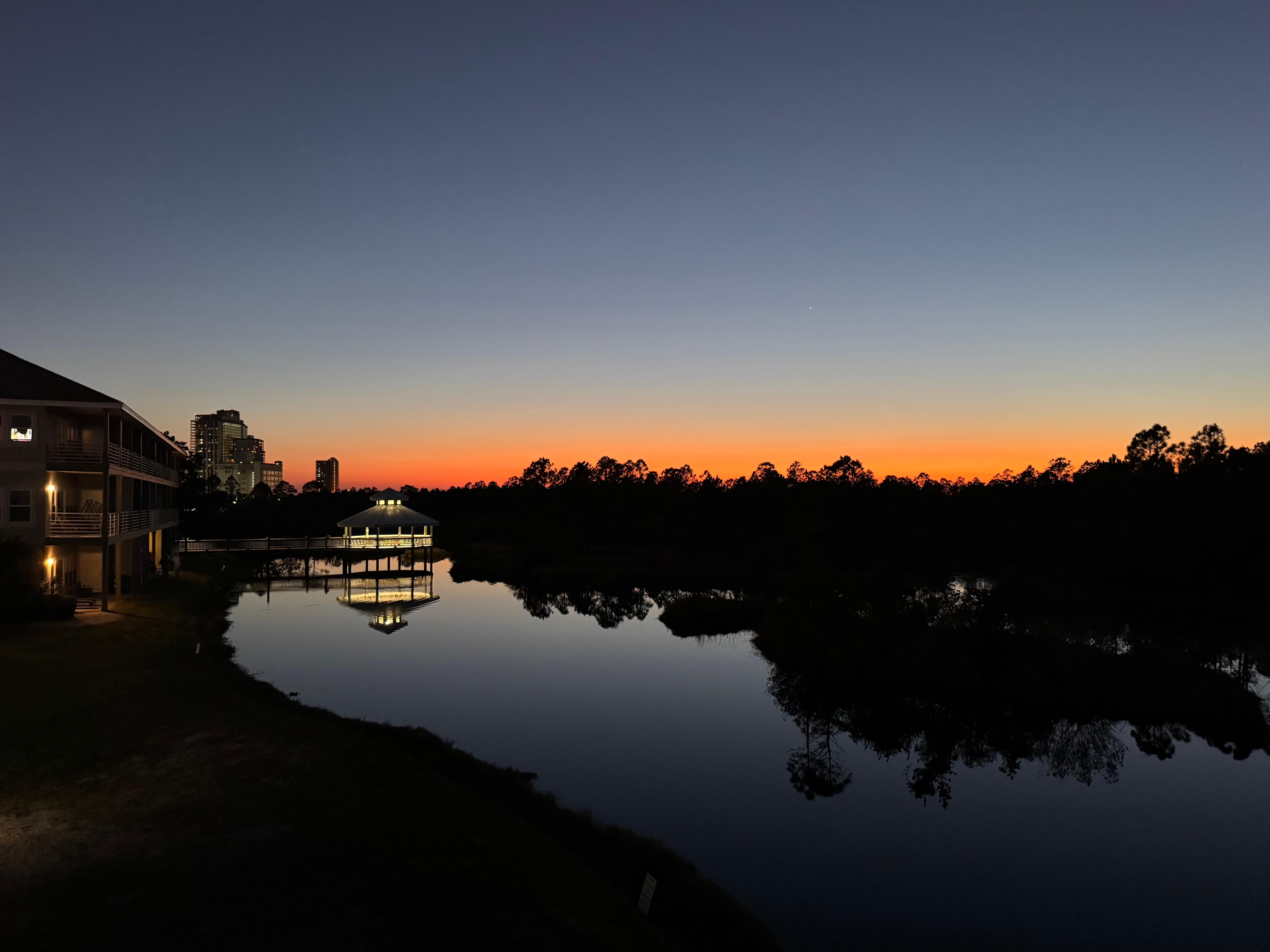 Beautiful sunset from the balcony