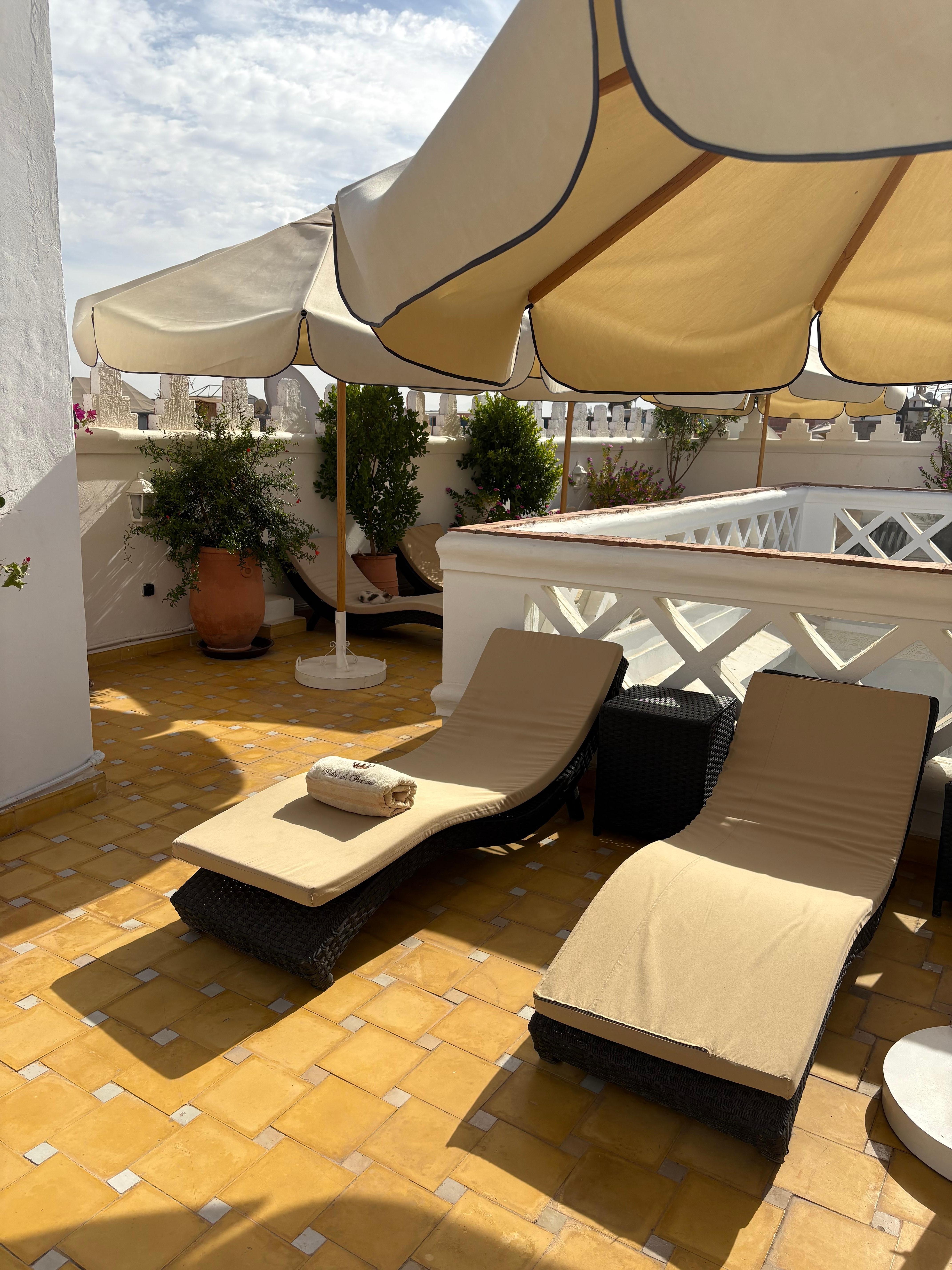 One of the sun terraces 