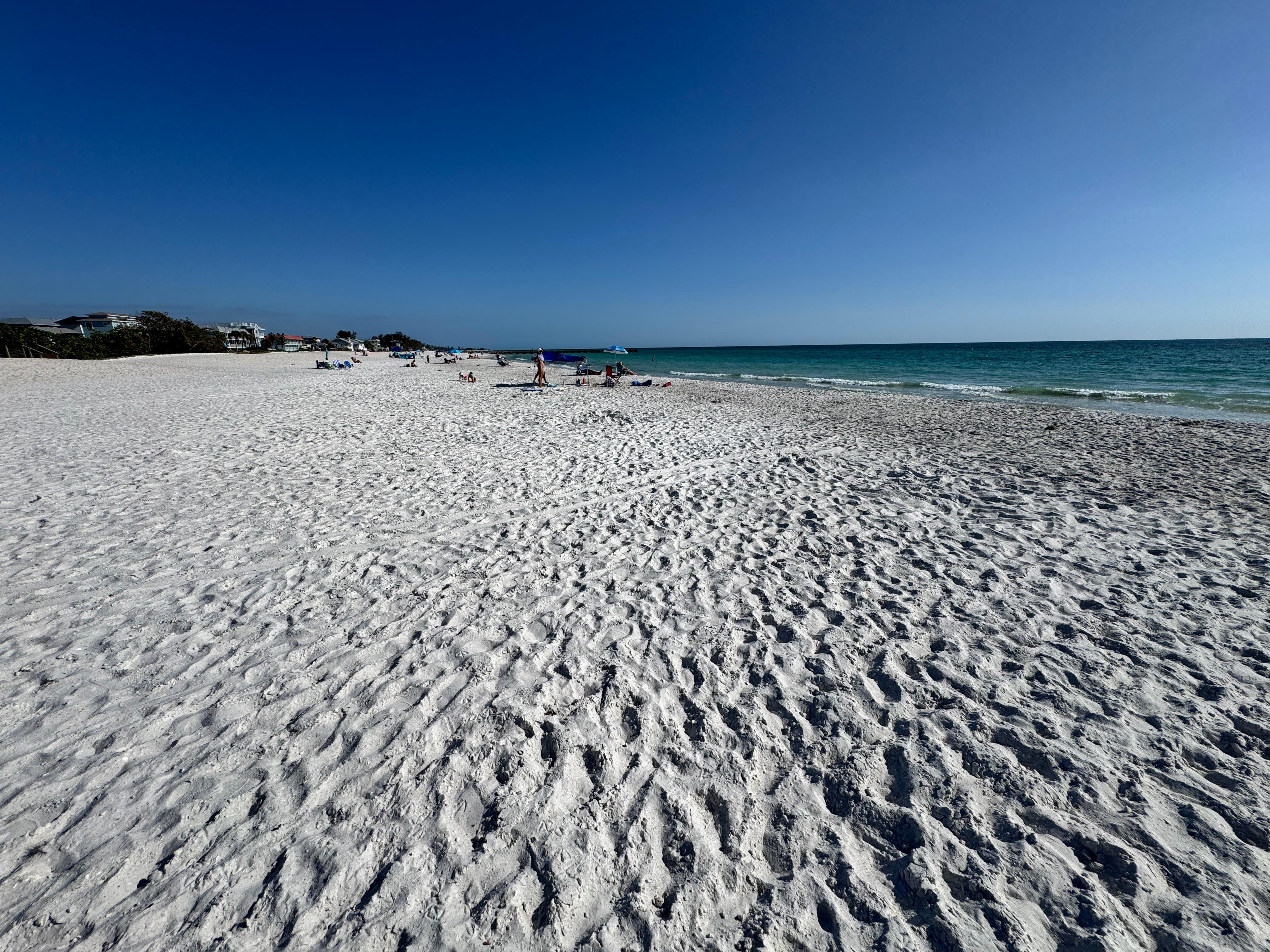 The beach just across the street