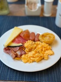 Hotel breakfast had a nice variety and good value.