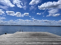 View from the dock out across lake