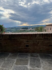 Looking out from the terrace.