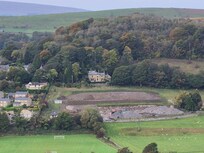 View back to the house from across the valley