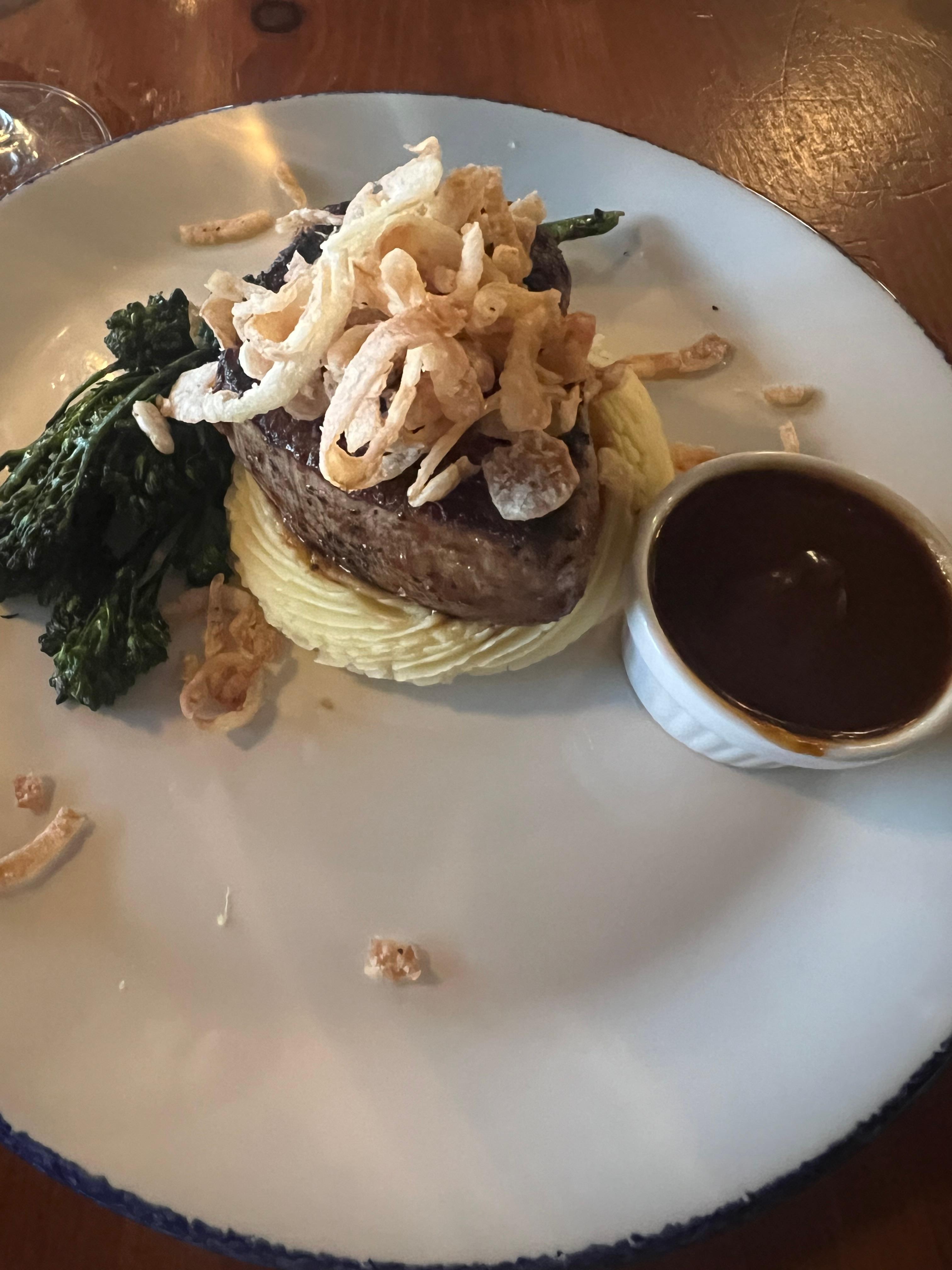 The filet mignon was delicious