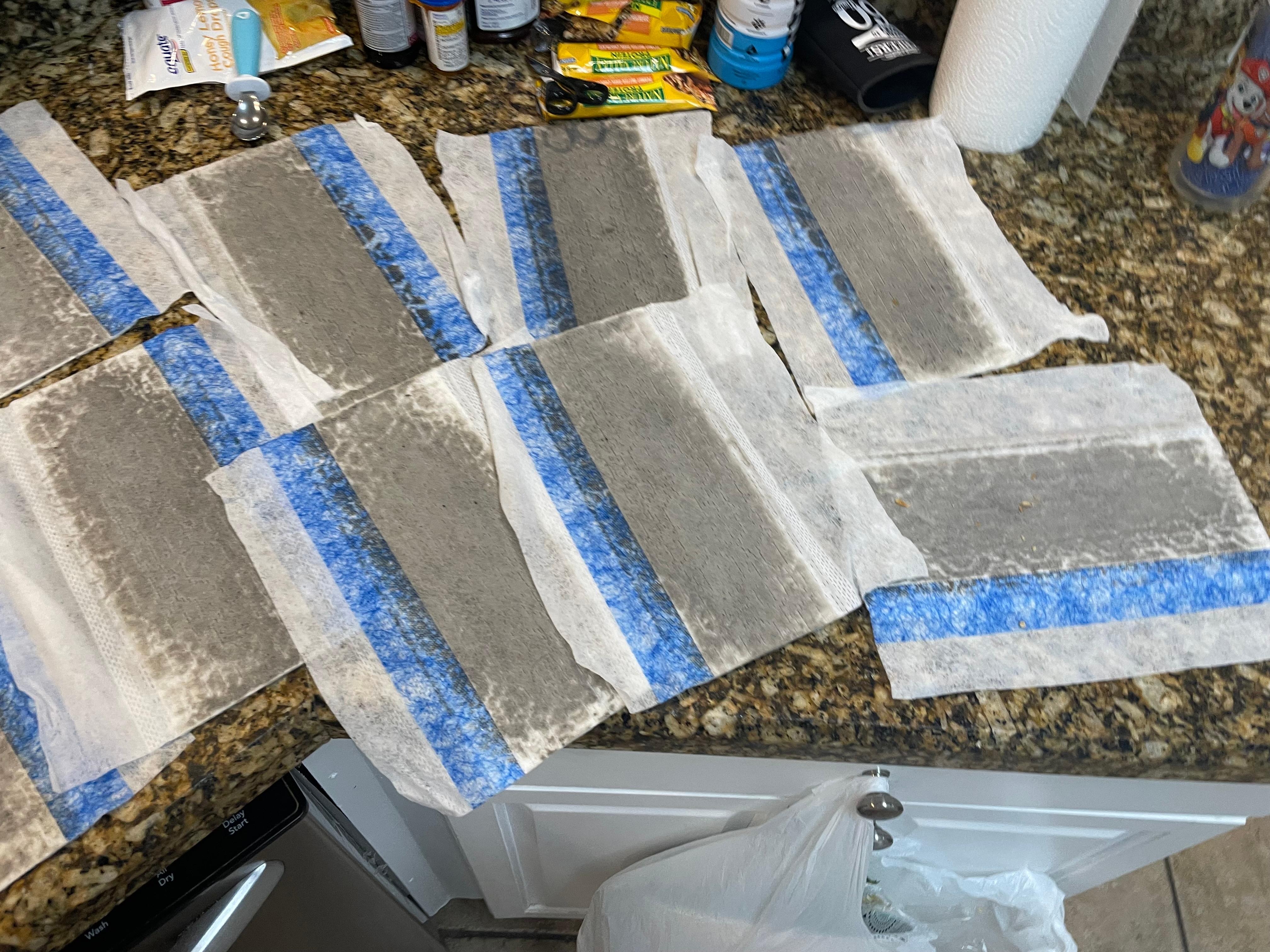 Dirty floor. Went through entire package of mopping pads. 