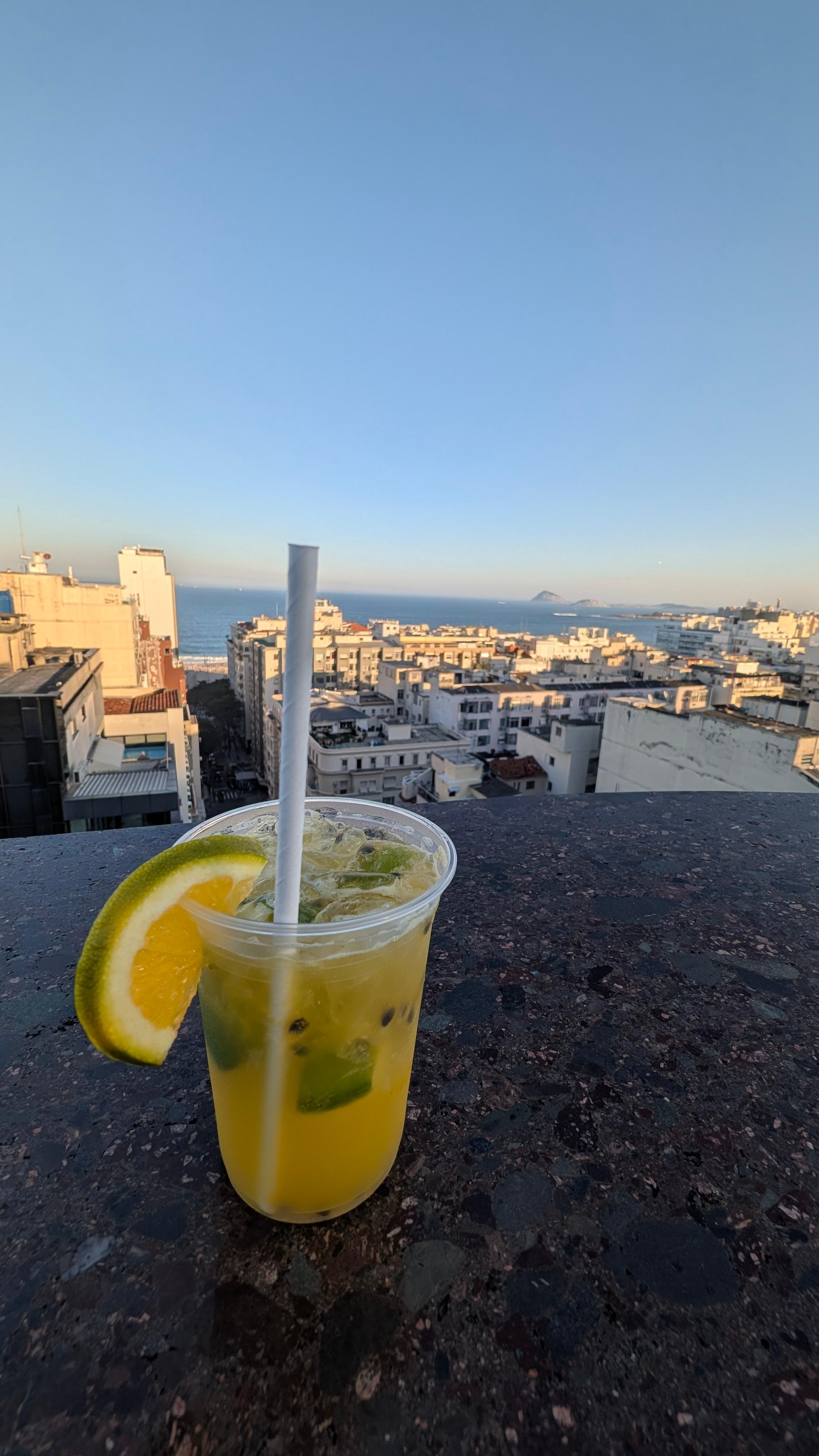 Partial seaview and caipirinha