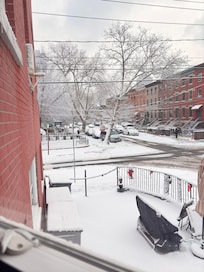 View from the windows when it snowed!