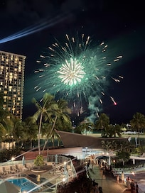 Fireworks from balcony