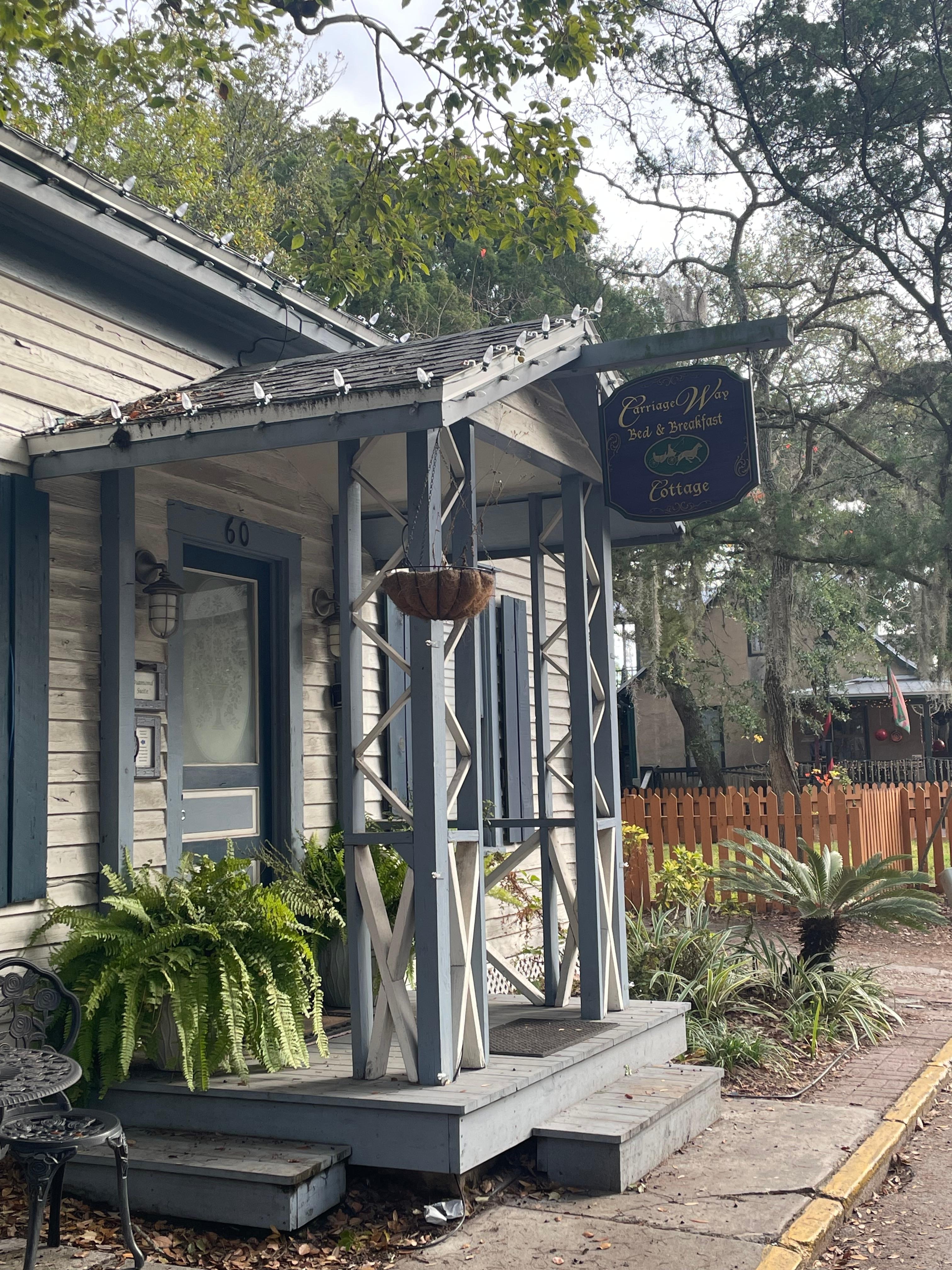 Front of the cottages