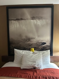 Bounce on comfy pillows with cool New York artwork