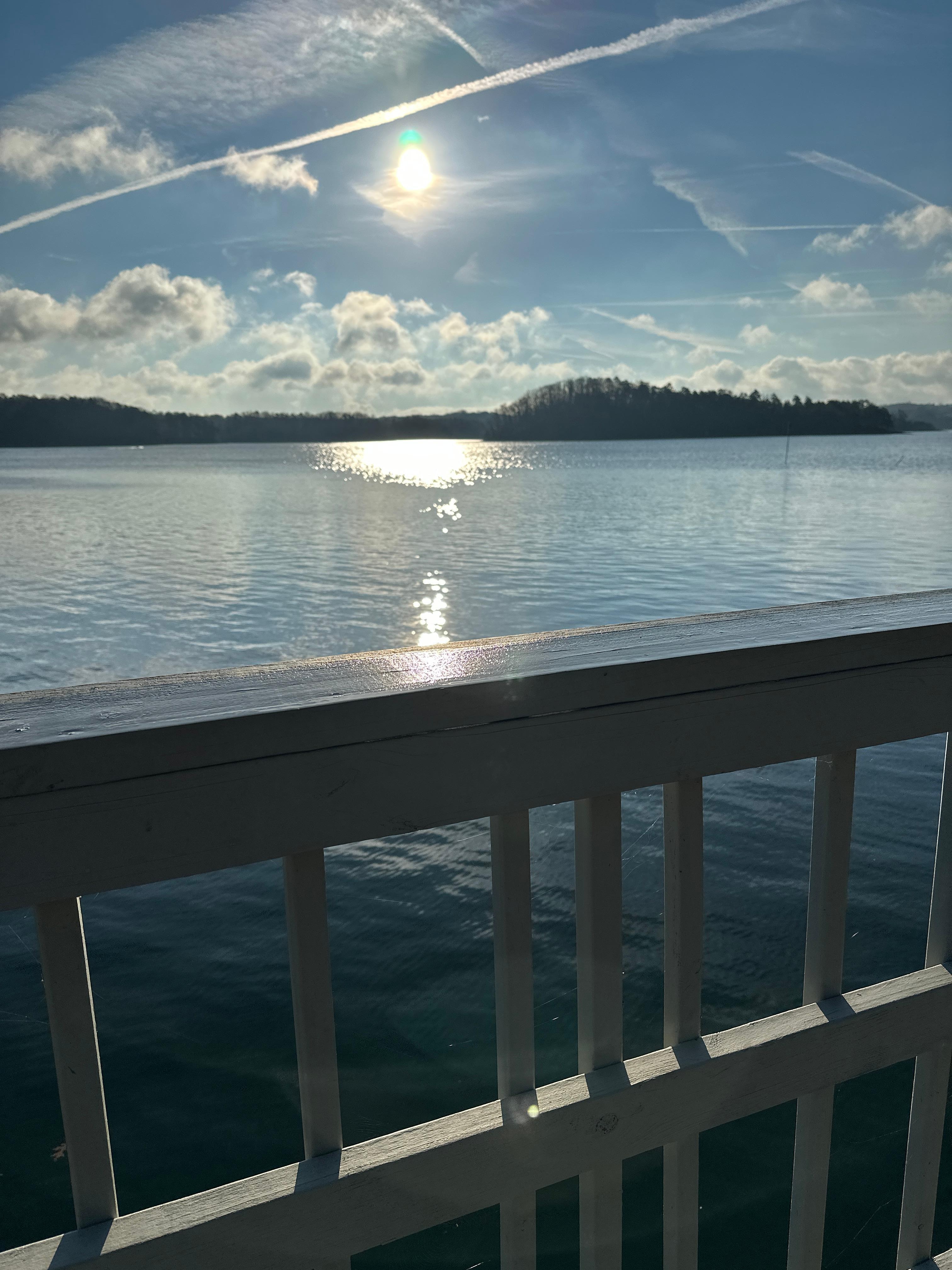On the top of the dock!  So peaceful!