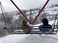 The chairlift at the bottom of the house, which I thought was really cool